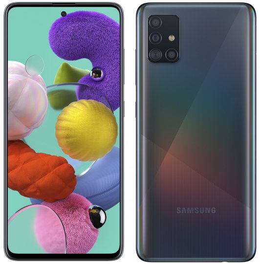 Das Samsung Galaxy A51 hat trotz seines niedrigen Preises ein OLED-Display. Das Kunststoffgehäuse sorgt für ein leichtes Gewicht.
